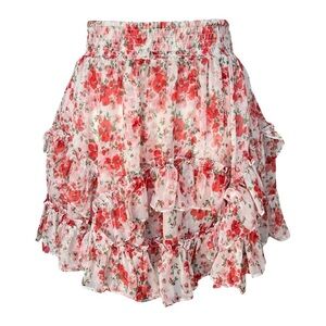 MISA Los Angeles | Bella Skirt in Poppy Allover Print - Size Small